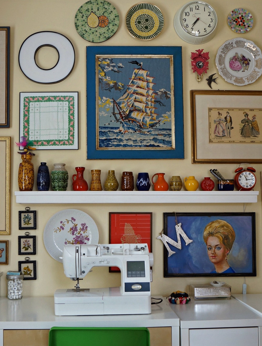 A Collected Sewing Room - Maggie Overby Studios